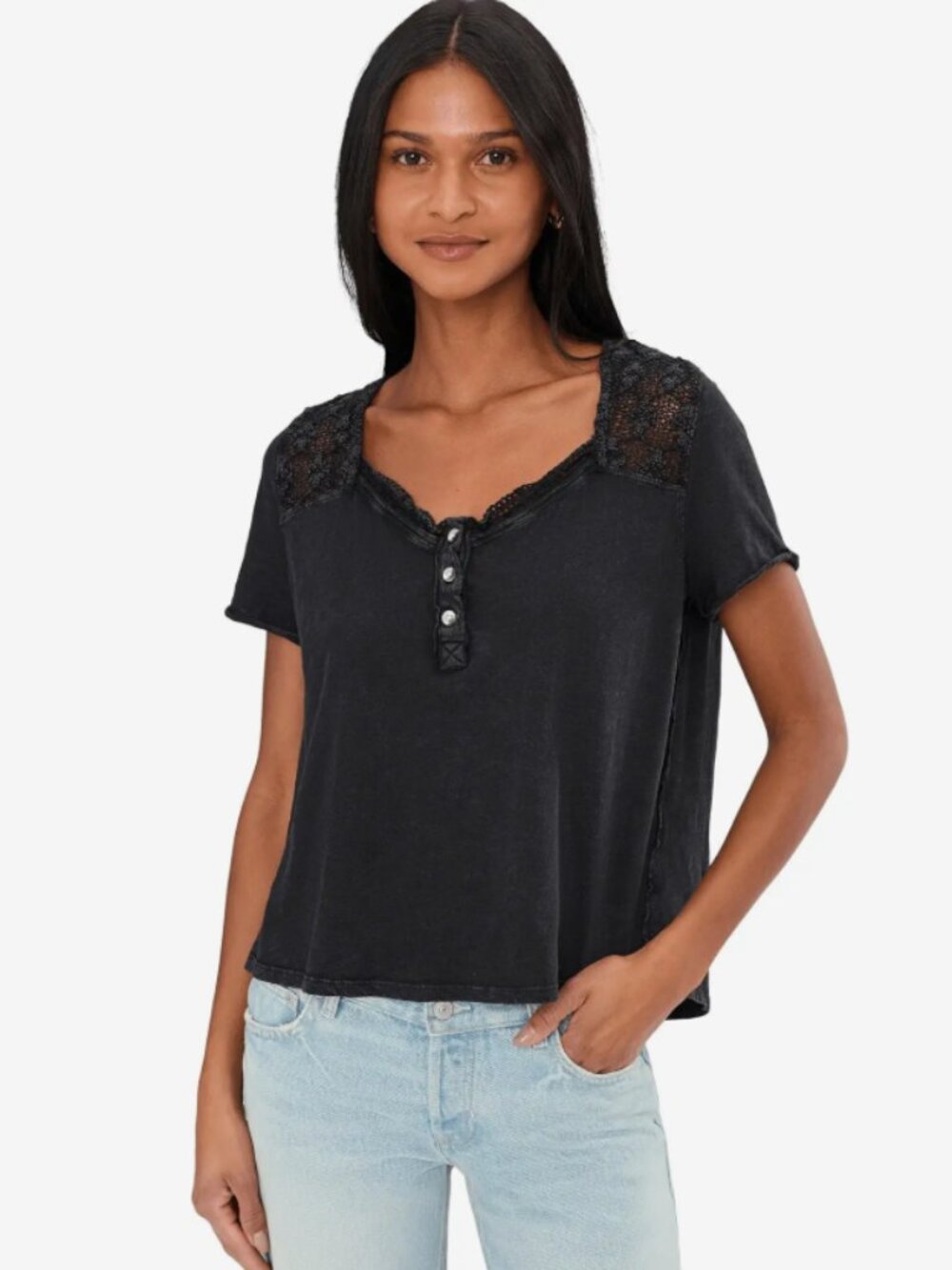 NWT Free People We the Free Heirloom Henley S